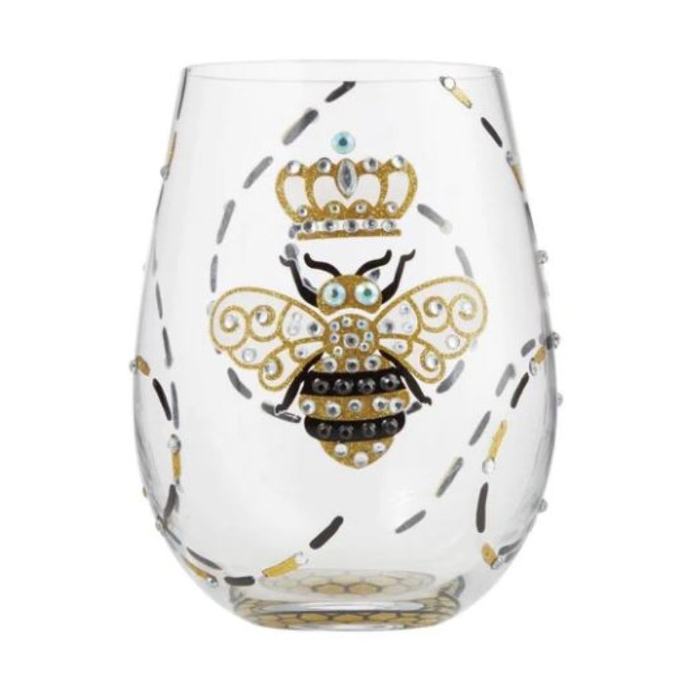 Lolita - Queen Bee Stemless Wine Glass